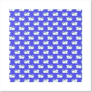 Blueberry Pug Pattern Posters and Art